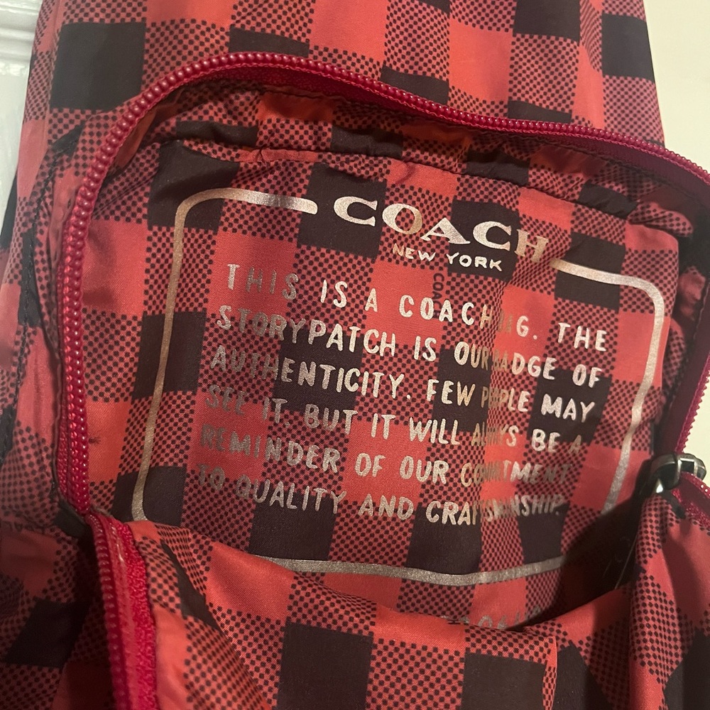 Checkered Coach backpack - Picture 5 of 5